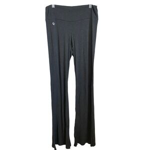 JJ Winks Happy Hour Loungewear Pants Charcoal Grey Ribbed Flare Leg Size Medium